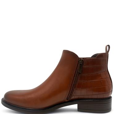 SUSST WOMENS ZIP CHELSEA ANKLE BOOT - TAN